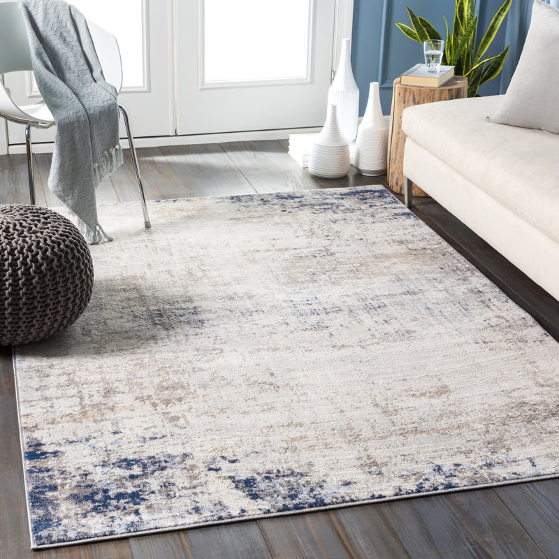 17 Stories Adeliza Blue/Ivory Area Rug & Reviews Wayfair